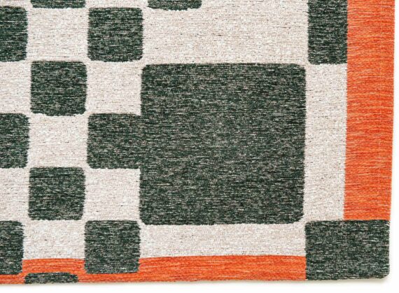 Louis De Poortere tapis Craft Chess 9339 Deep Green corner