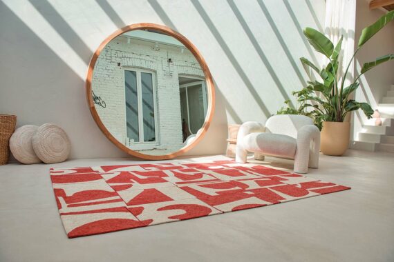 Louis De Poortere tapis Craft Papercut 9364 Rust interior 1