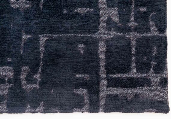 Louis De Poortere tapis LX 9200 Structures Baobab Black Water corner
