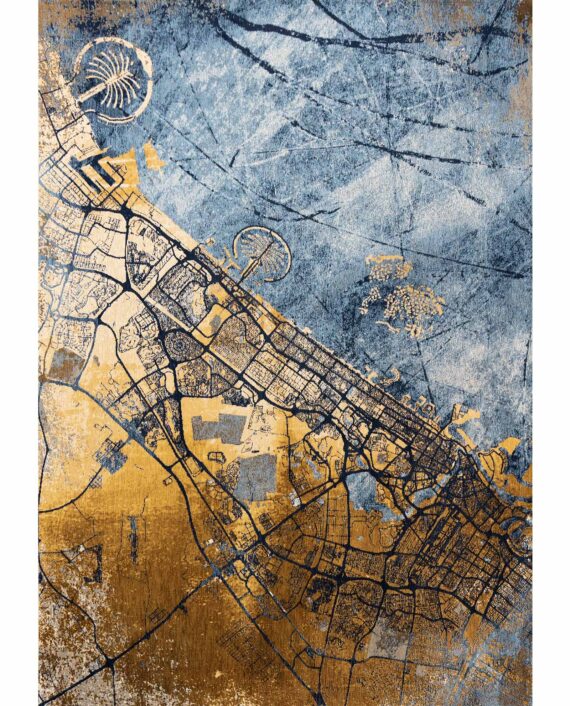 Louis De Poortere tapis Cities Dubai 9698 Gold Sea