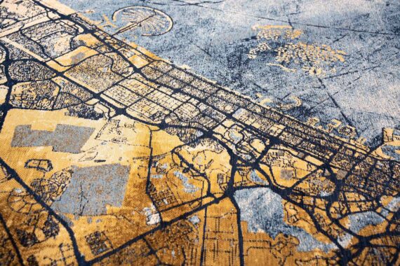 Louis De Poortere tapis Cities Dubai 9698 Gold Sea zoom 4